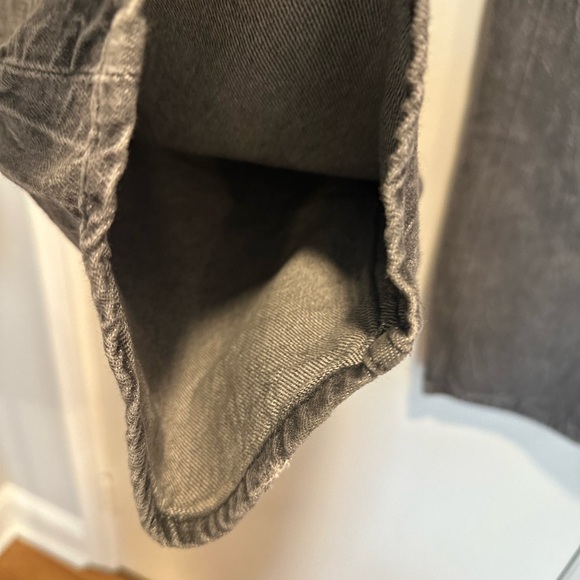 EUC H&M Women’s Sz: 6 Dusty Gray Denim Baggy Wide Leg Loose Fit High Waist Jeans - Picture 12 of 15